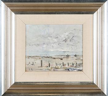 Helge Dahlman, Riders on the beach (Spain).