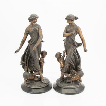 A pair of metal decorative sculpture 20th century.