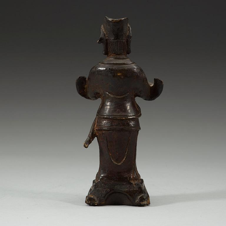 A bronze figure of a daoistic deity, Ming dynasty (1368-1644).