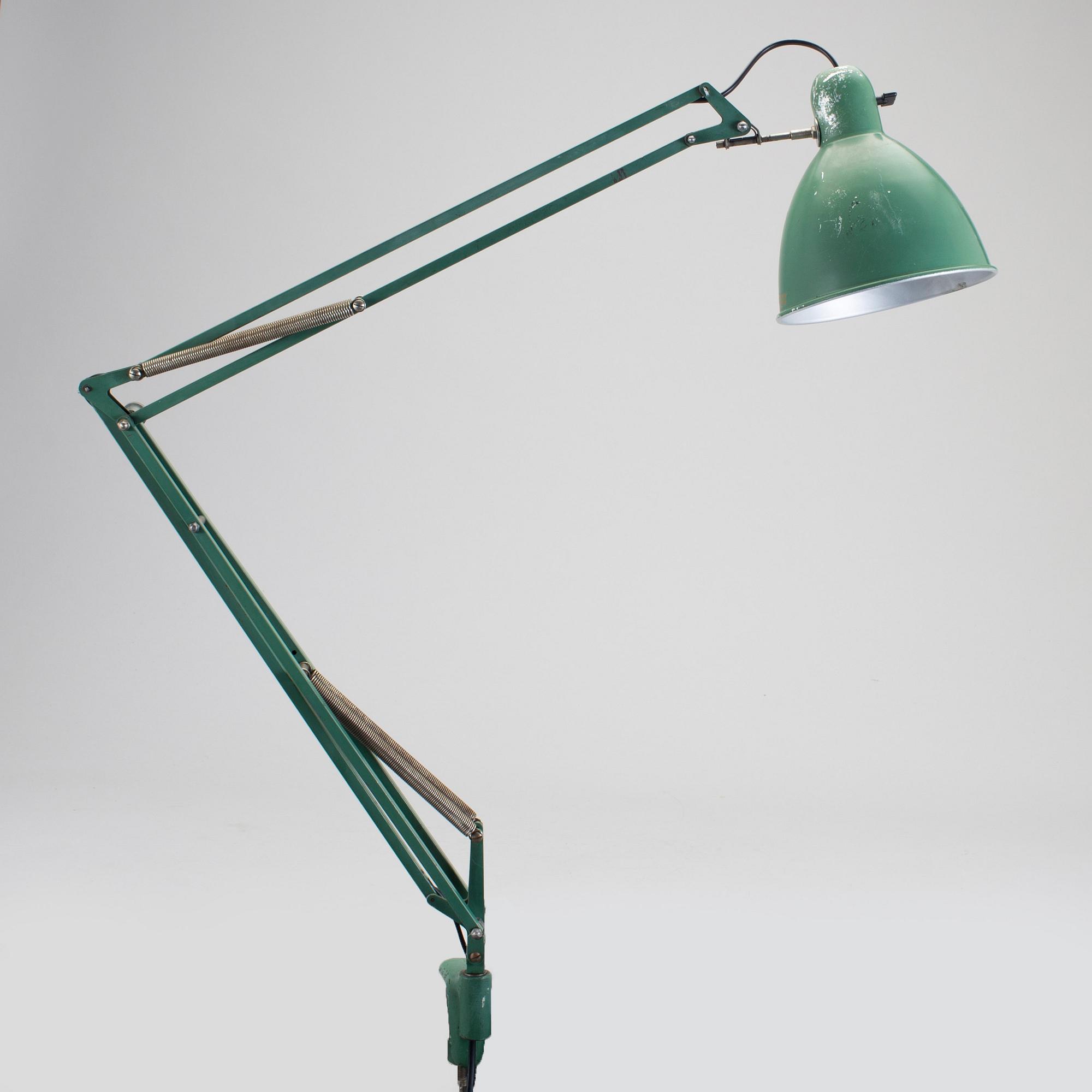 SKRIVBORDSLAMPA/INDUSTRILAMPA, Jacob Jacobsen, Luxo 1001, 1900-talets första hälft.
