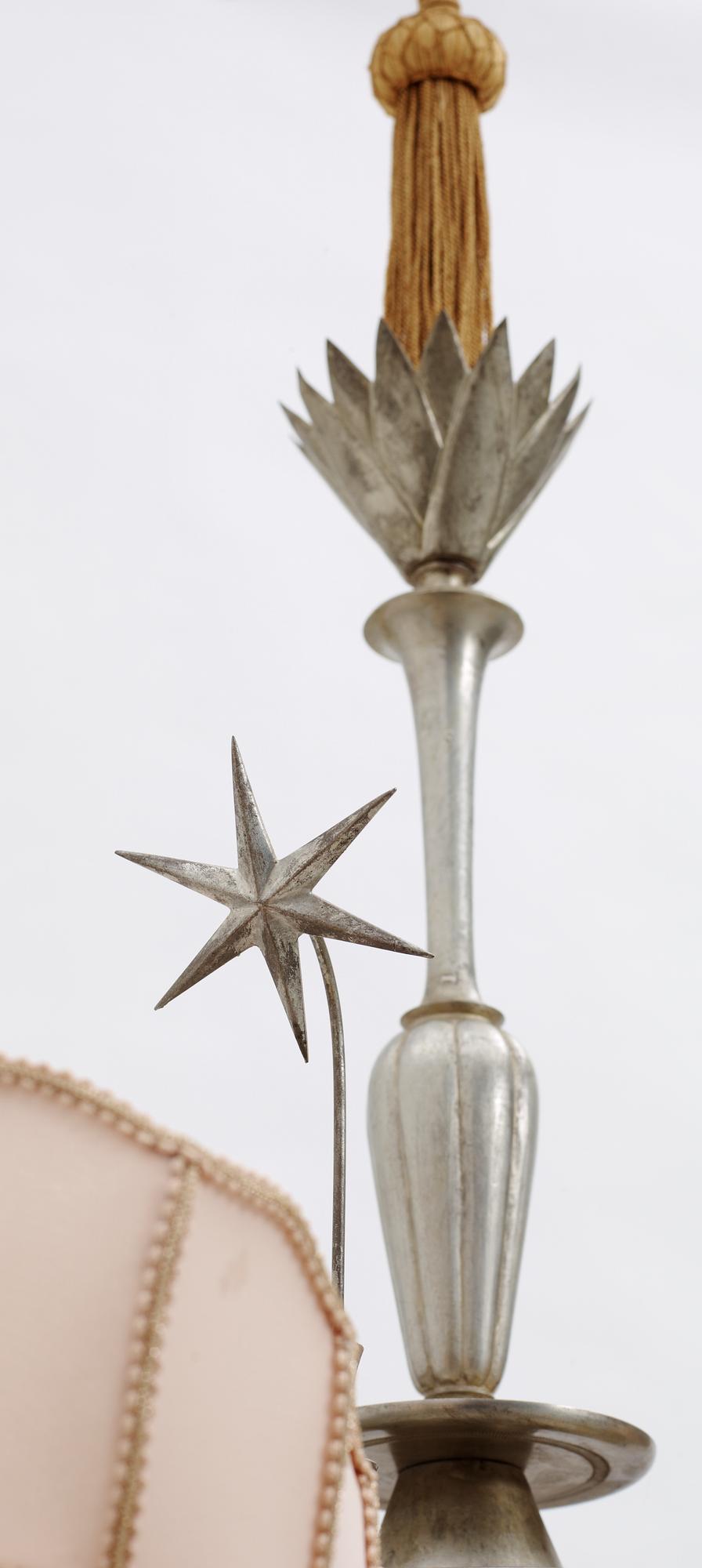 A pewter chandelier by unknown artist, Sweden 1920's.