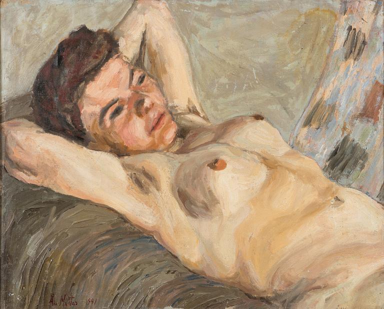 Åke Mattas, öljy levylle, signeerattu ja päivätty-41.