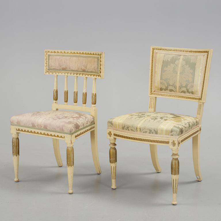 STOLAR, 2 st, empire, 1800-talets första hälft.