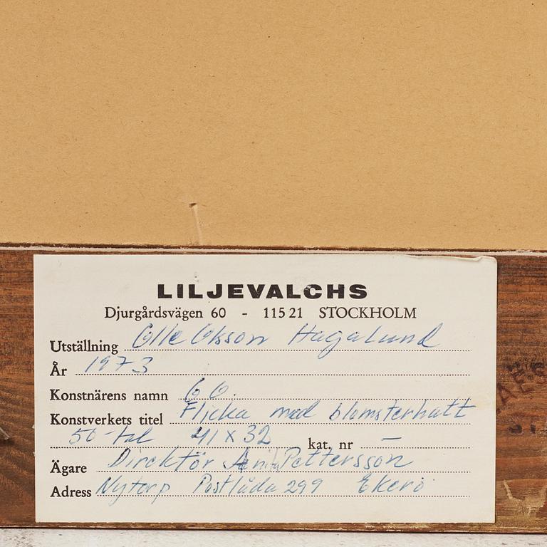 Olle Olsson-Hagalund, "Flicka med blomsterhatt".