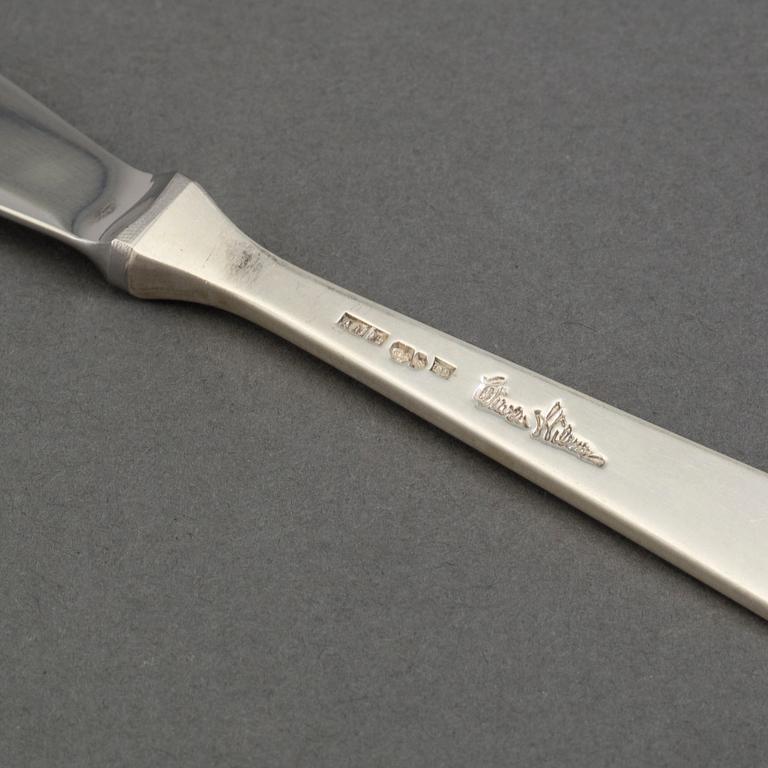 WIWEN NILSSON, dessert cutlery, silver, Lund, 1958-1969, 786 gram, (18 pieces).