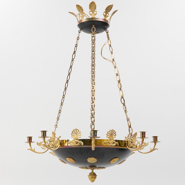 An Empire style ceiling lamp, early 20th century.