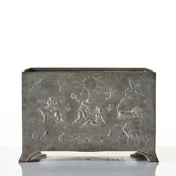 Nils Fougstedt, a pewter jardiniere, Svenskt Tenn, Stockholm, Sweden 1928.