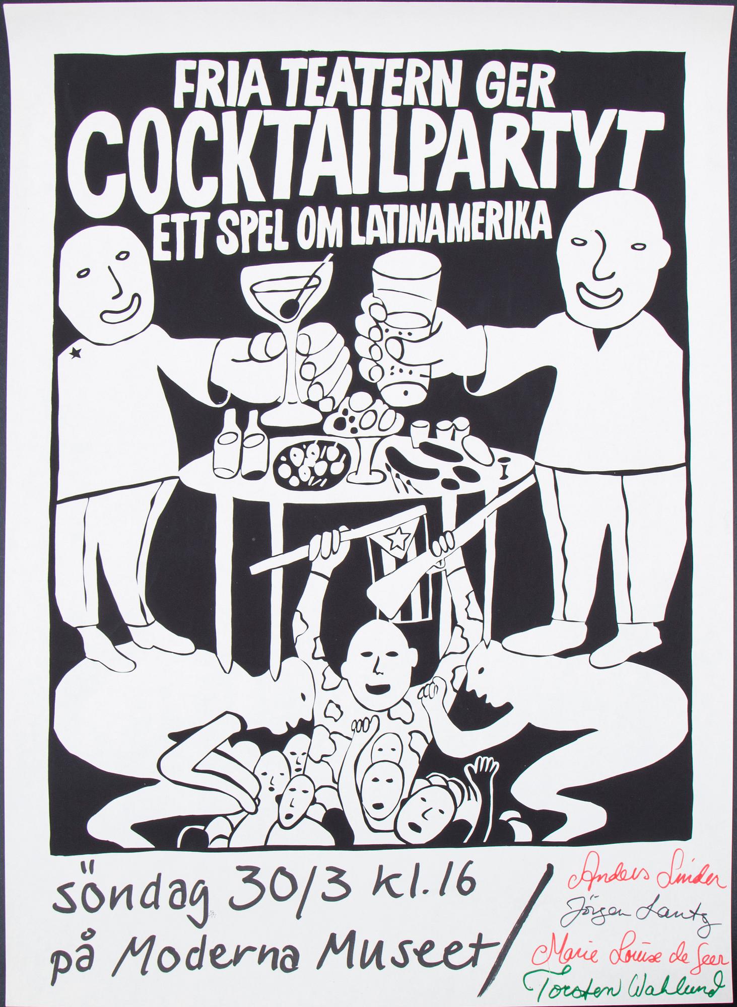 POLITISK KONST, 5 affischer, 1960-tal.