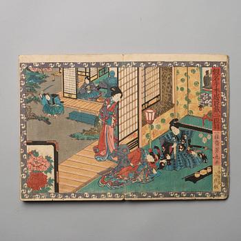 BOK, kolorerade träsnitt. Japan, 1800-tal.