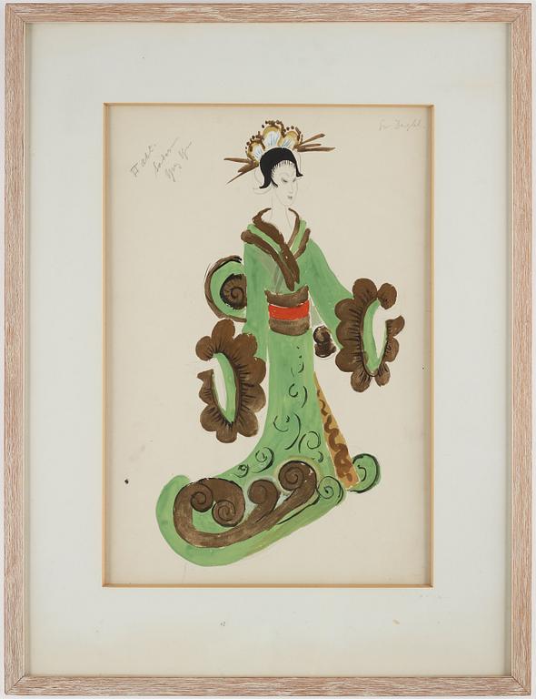 ISAAC GRÜNEWALD, gouache and pencil.