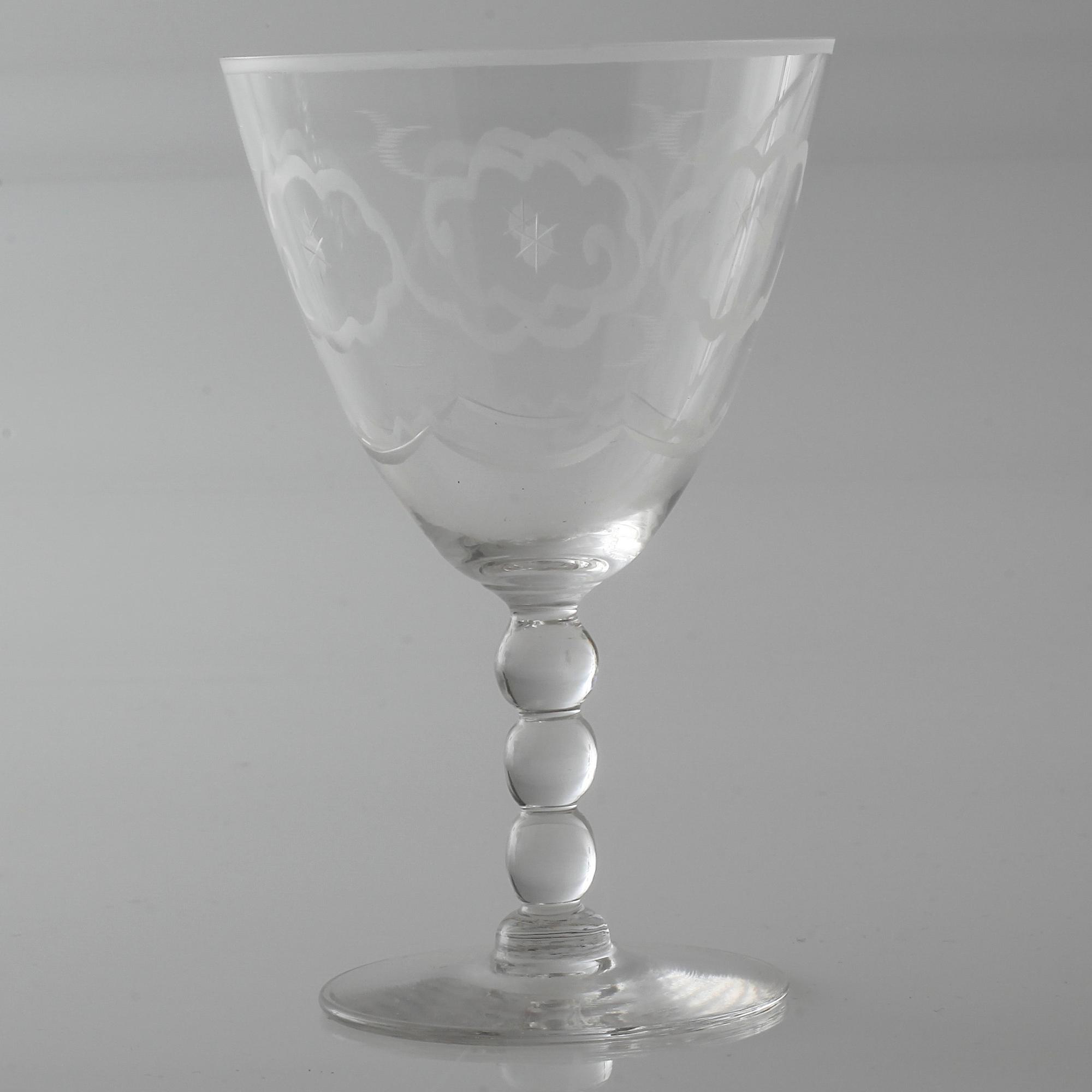 a glass set of table ware of 25 pcs by Johansfors, 20th century.