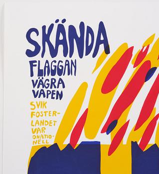 Carl Johan De Geer, "Skända flaggan - Vägra vapen".