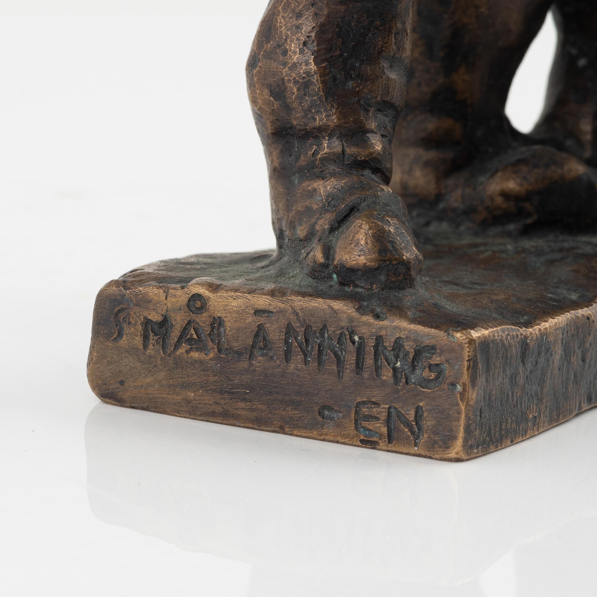Bror Marklund, sculpture, bronze, signed BM, height 20 cm.