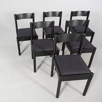 Vico Magistretti, a set of six chairs.