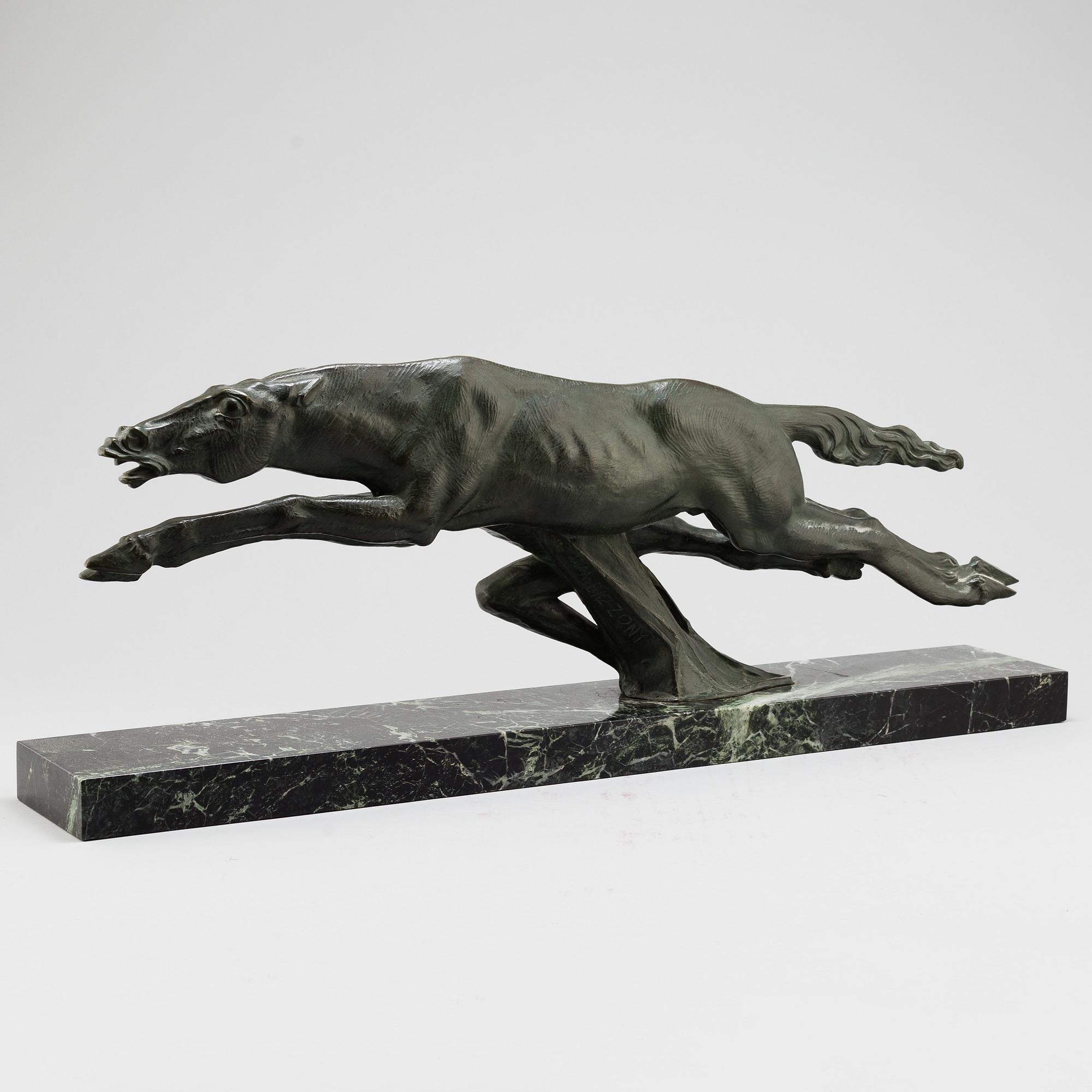 ALBERTO BAZZONI, Sculpture, bronze. Signed and mark.