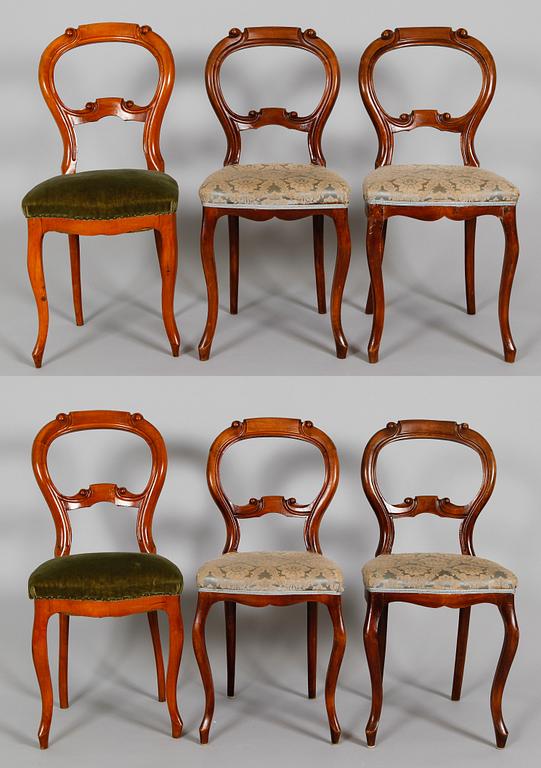 STOLAR, 6 st (4+2), nyrokoko, sent 1800-tal.