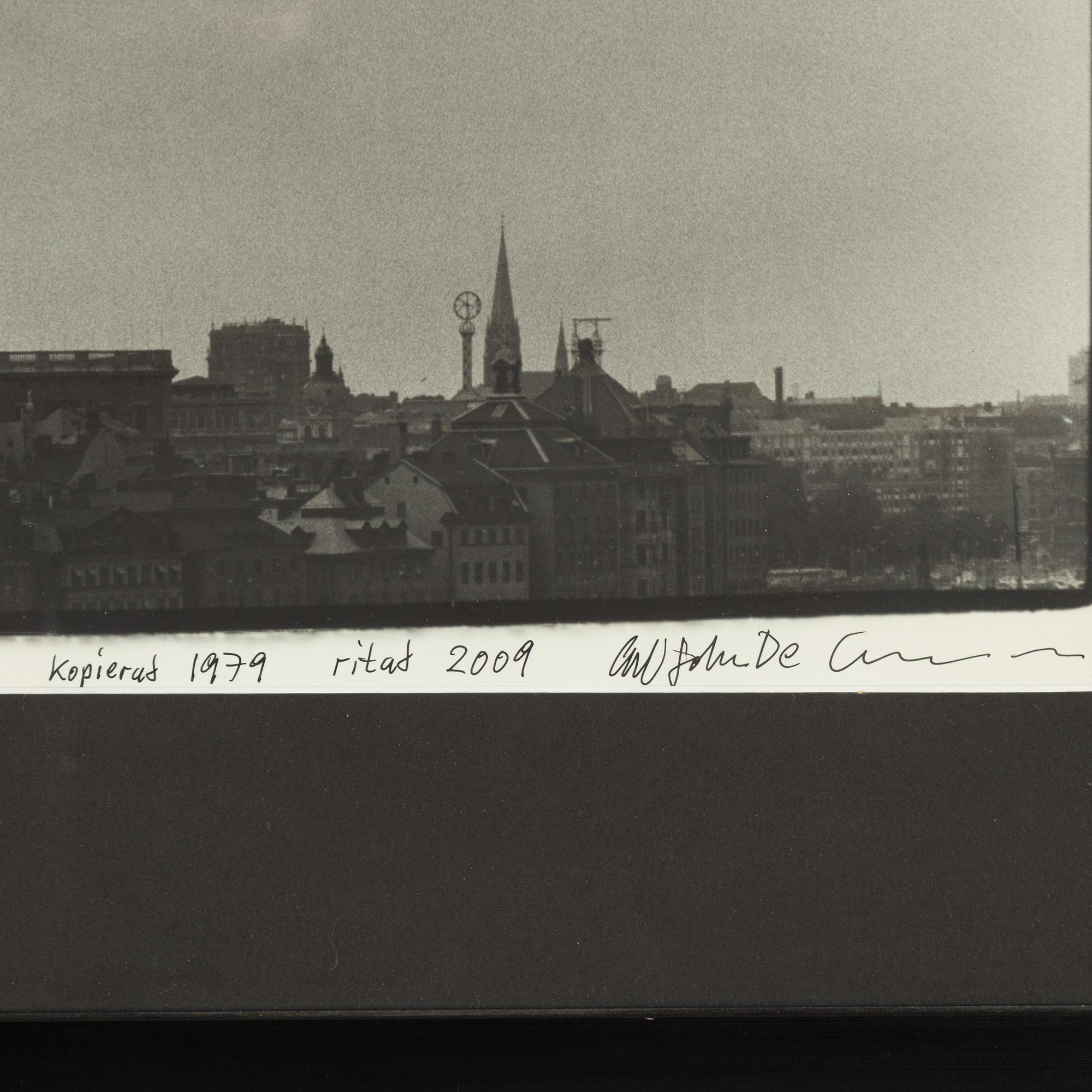 Carl Johan De Geer, fotografi med kolorering, signerat.