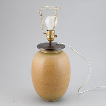 Gunnar Nylund, a stoneware vase / table lamp, Rörstrand, Sweden 1940s.