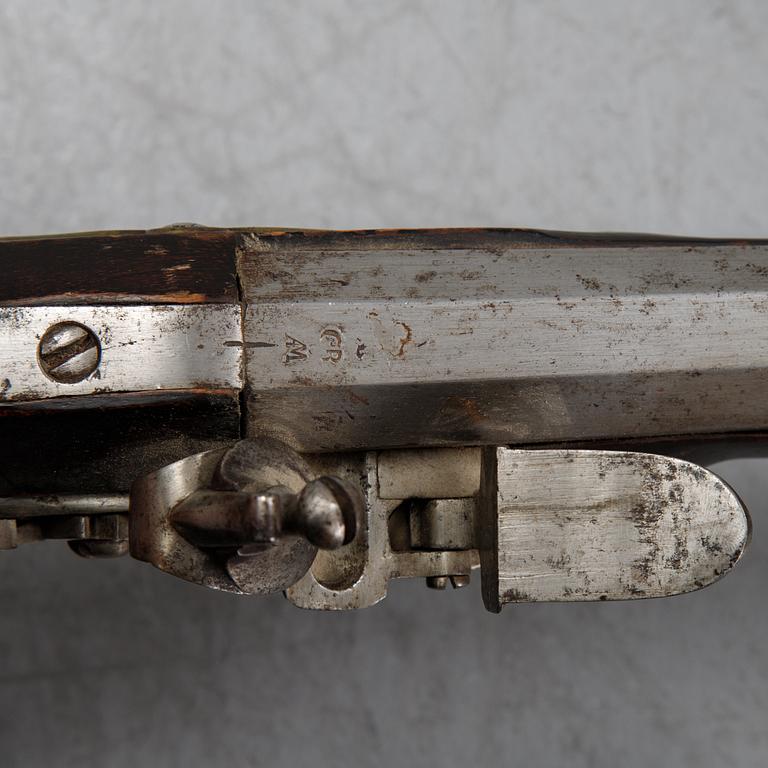 A Swedish flintlock rifle 1788 pattern.