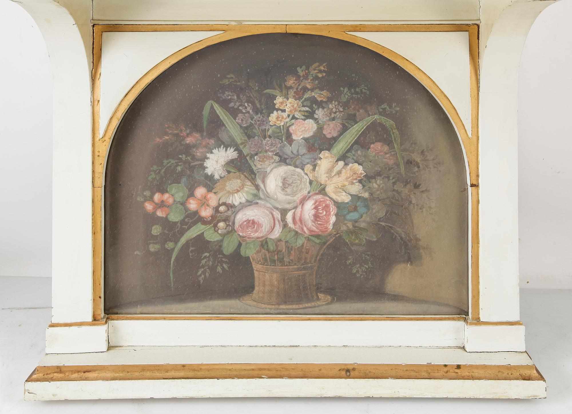 SPEGEL med KONSOLBORD, sengustaviansk stil, omkring sekelskiftet 1900.