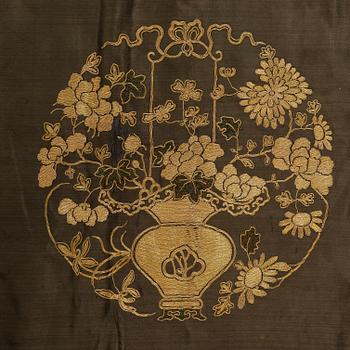 VÄGGBONAD, siden, Kina, sen Qingdynasti, omkring år 1900.