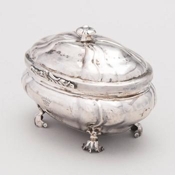 A BALTIC SILVER SUGAR BOX, Tallinn/Reval, Daniel Lundgren (1771-1783).