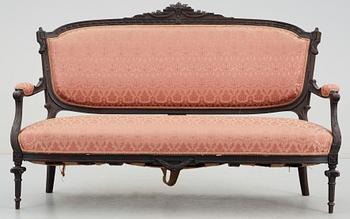 SOFFA, Louis XVI-stil, omkring 1900.
