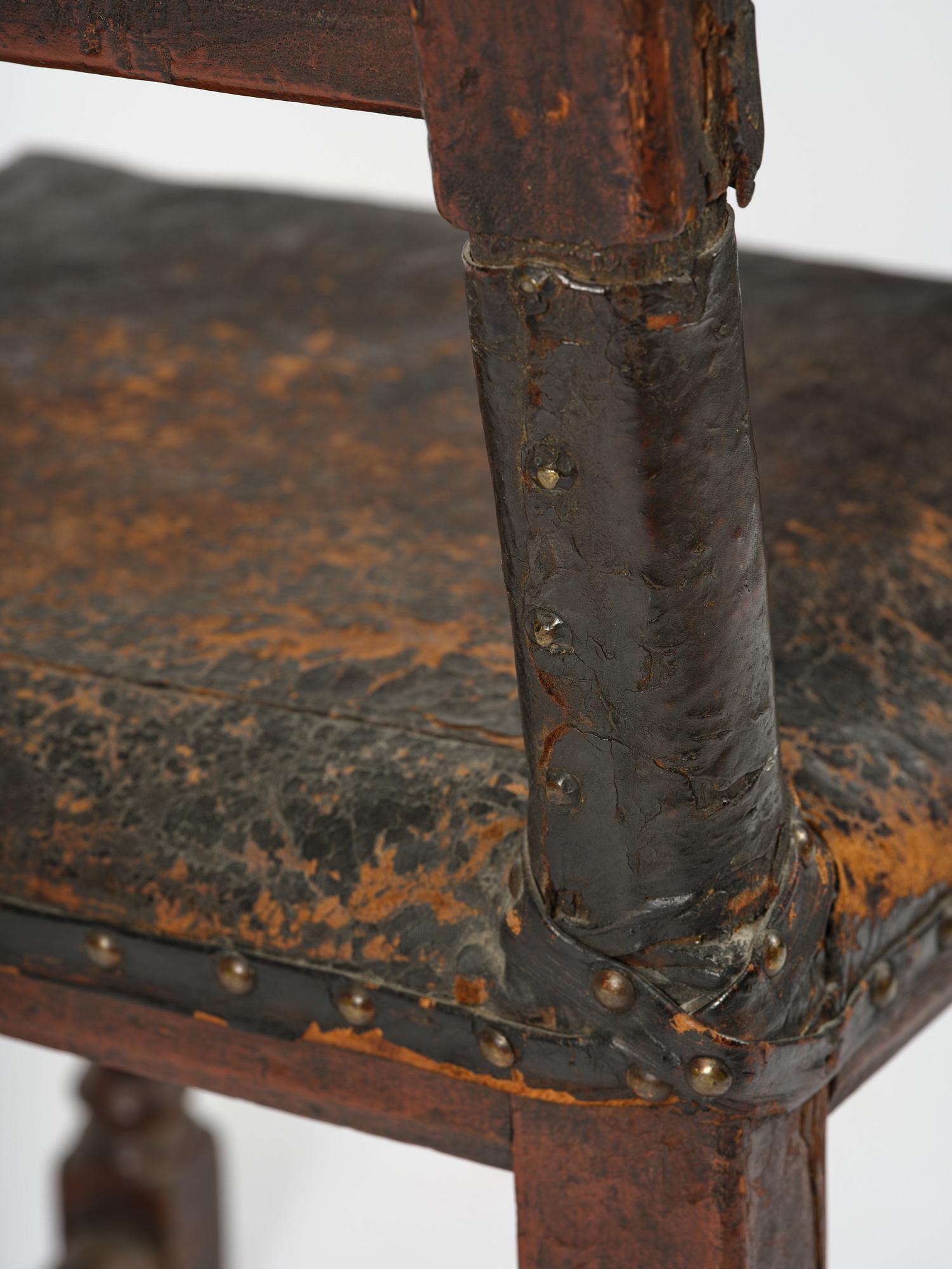 A Swedish baroque chair, late 17th century.