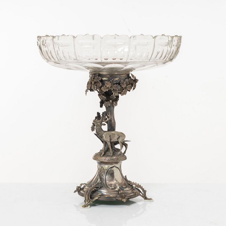 Essay bowl, silver and glass, circa 1900.