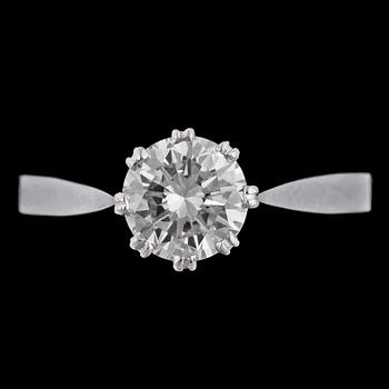 1205. A brilliant cut diamond ring, 1.05 cts.