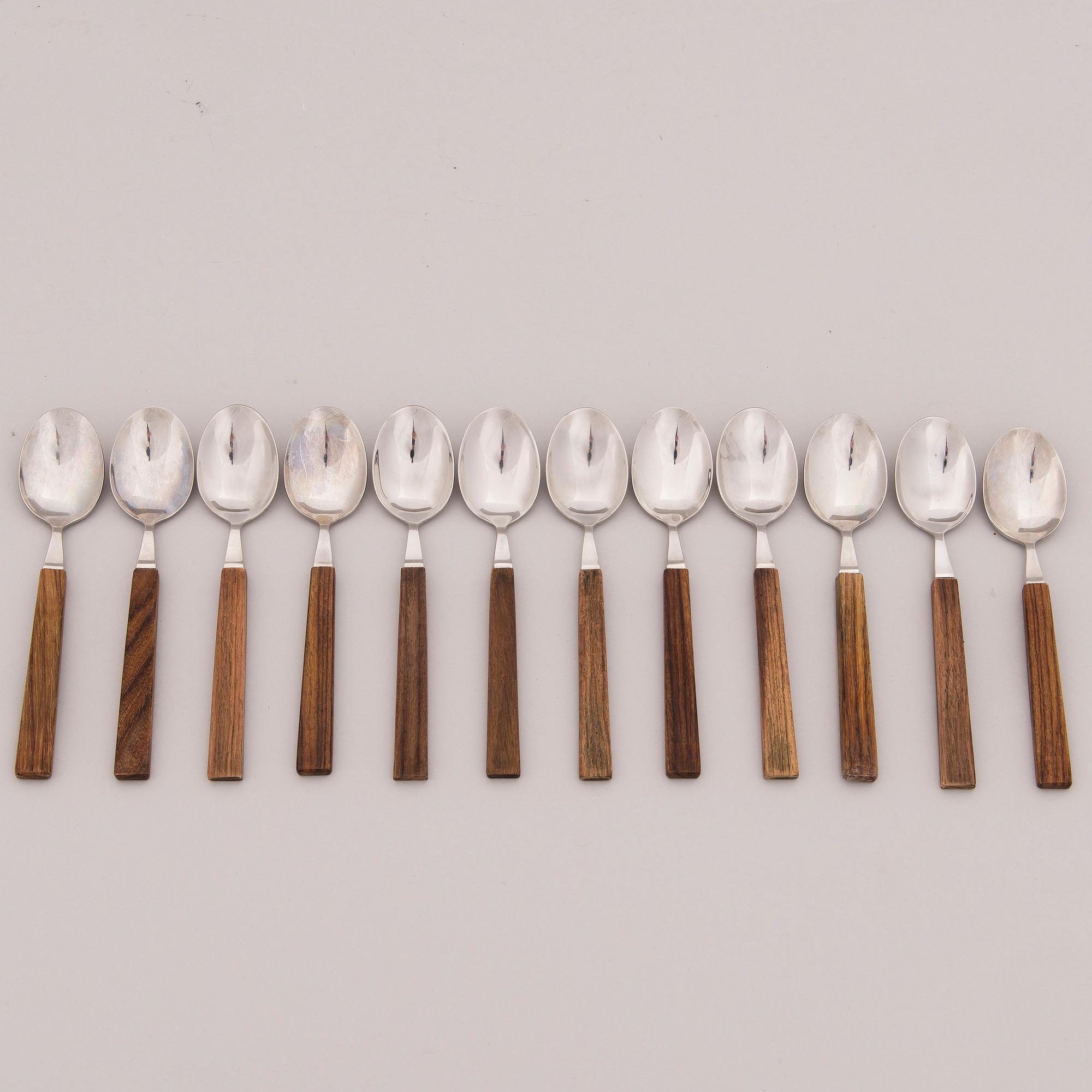 A mid-20th century 49-piece set of "Triennale" cutlery for Fiskars, Finland.