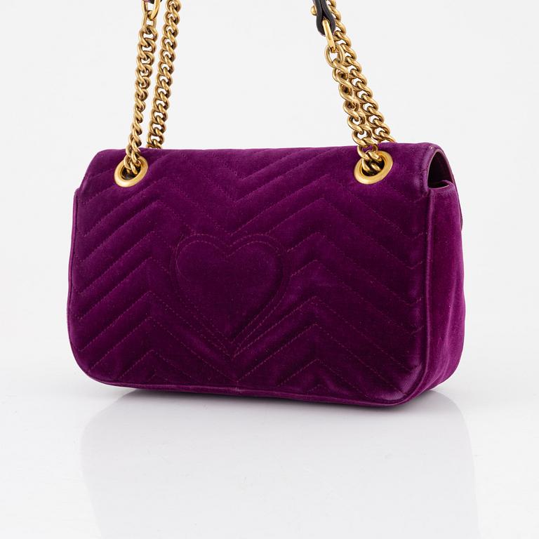 Gucci, a purple velvet 'Marmont' handbag, 2017.