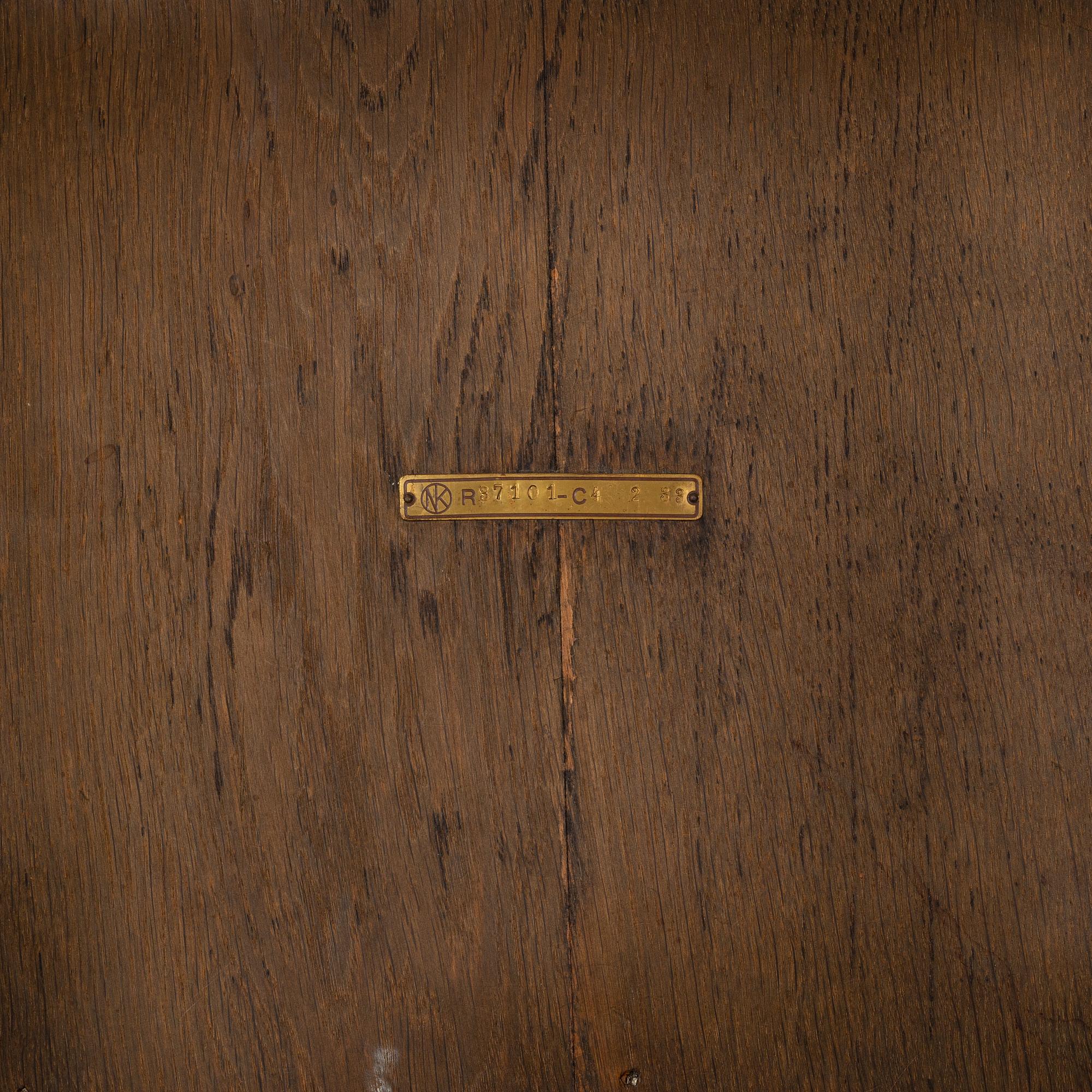 A small Baroque style oak chest, Nordiska Kompaniet, Stockholm, 1936.