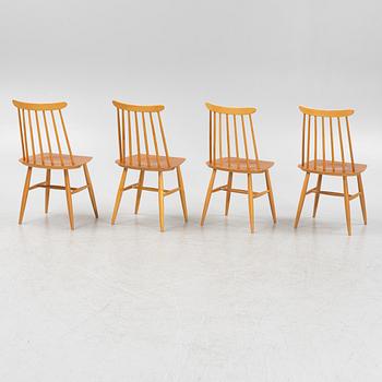 Ilmari Tapiovaara, four chairs, 'Fanett', Edsbyverken, 1950's.