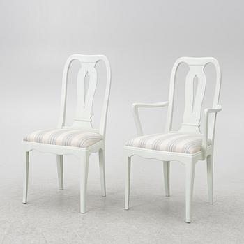 Carl Malmsten, a dinner table with six chairs, 'Brunnsviken', Sweden, second half of the 20th century.
