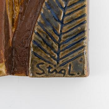 Stig Lindberg, a stoneware wall relief, Gustavsberg, Sweden.