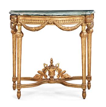 10. A Gustavian late 18th century console table.