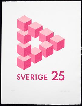 OSCAR REUTERSVÄRD, 2 st, färglitografier, signerade och numrerade 48/55 resp 23/50.