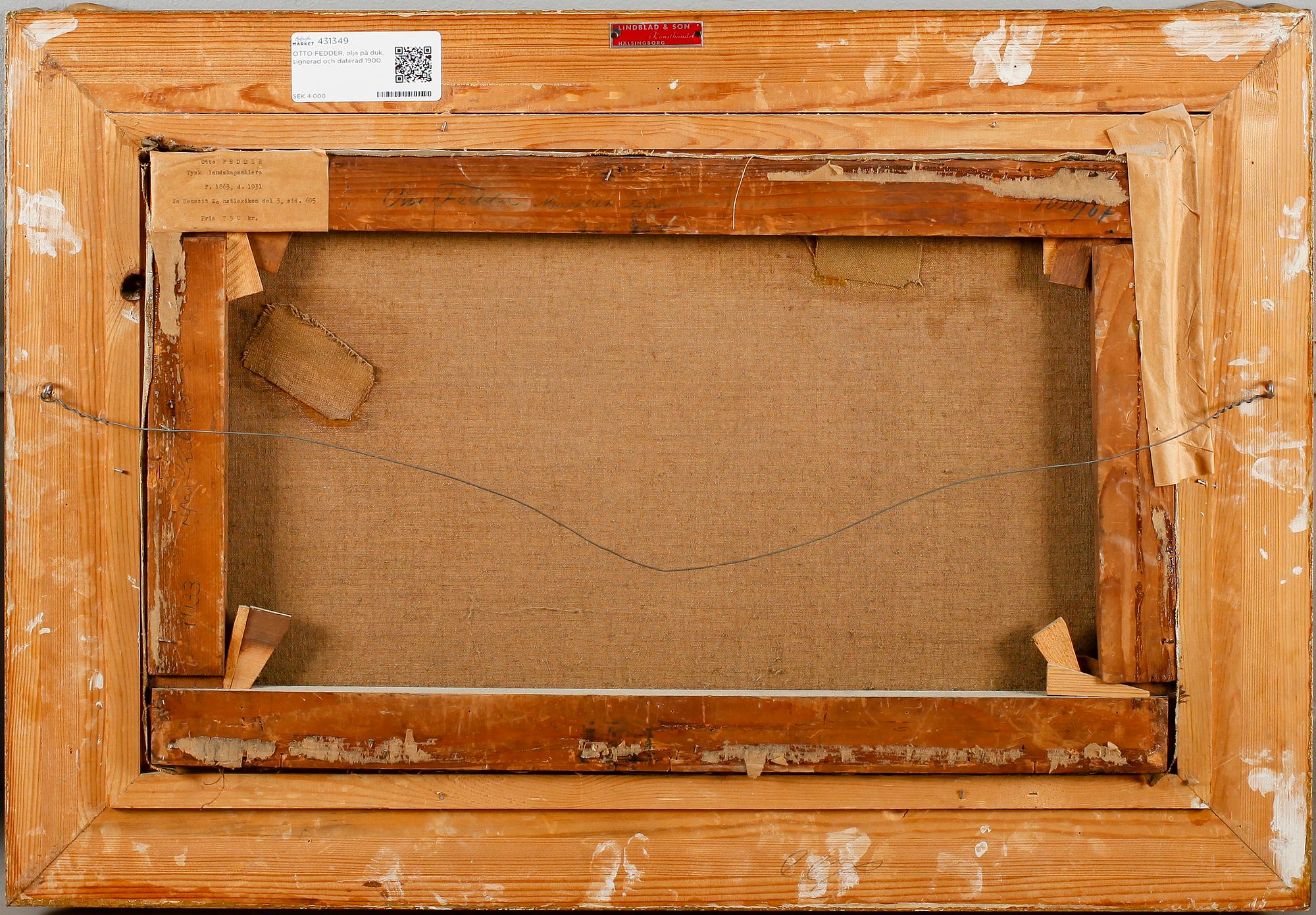 OTTO FEDDER, olja på duk, signerad och daterad 1900.