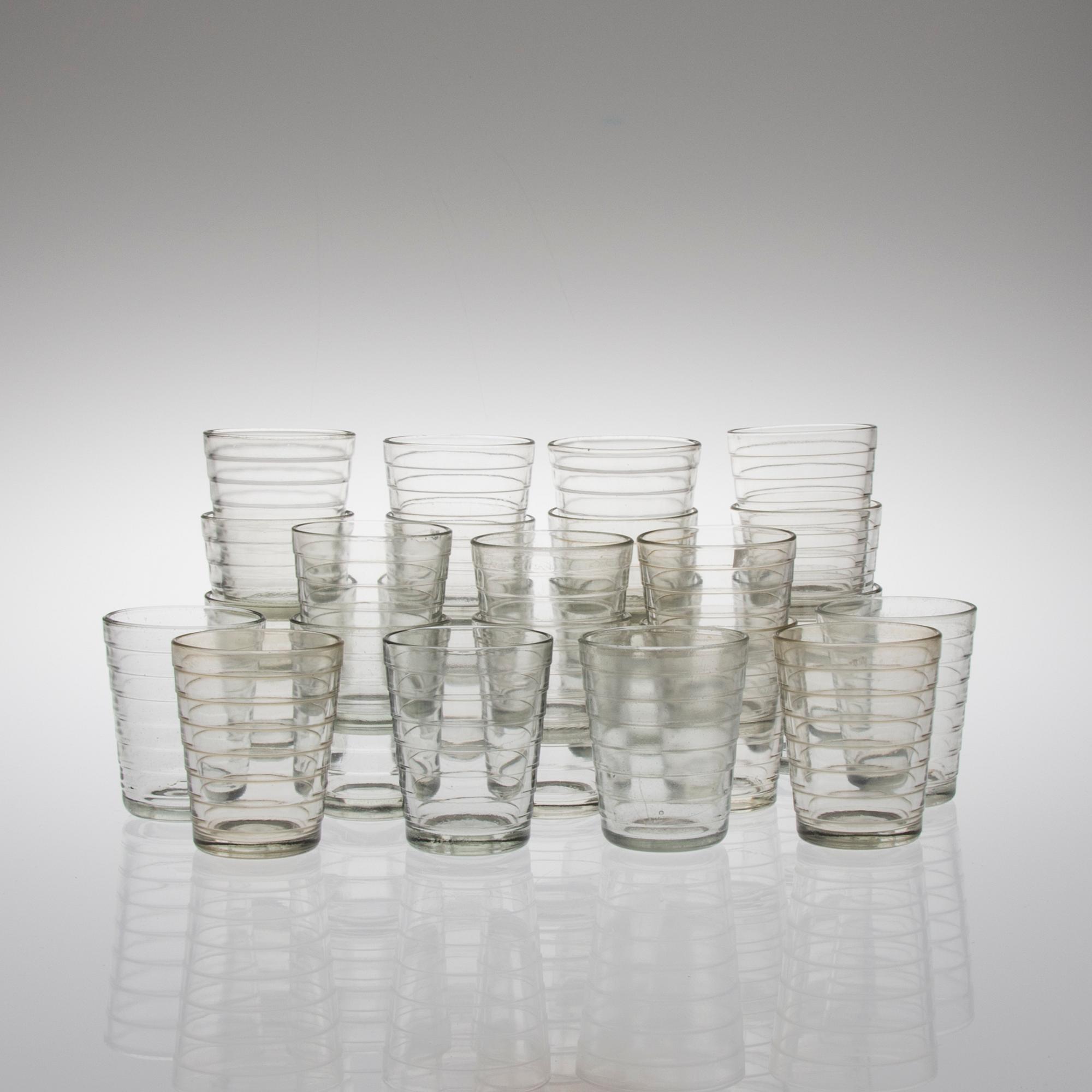 AINO AALTO, dricksglas, 24 st, Karhula-Iittala 1900-talets mitt.