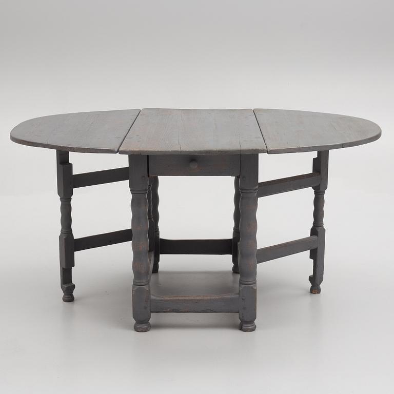 A gate leg table, Sweden, 18th century.
