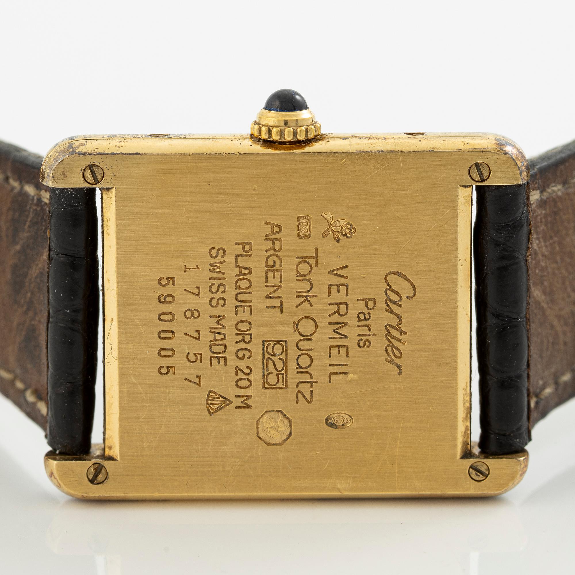 must de CARTIER, Tank, armbandsur, 23,5 x 23,5 (31) mm.