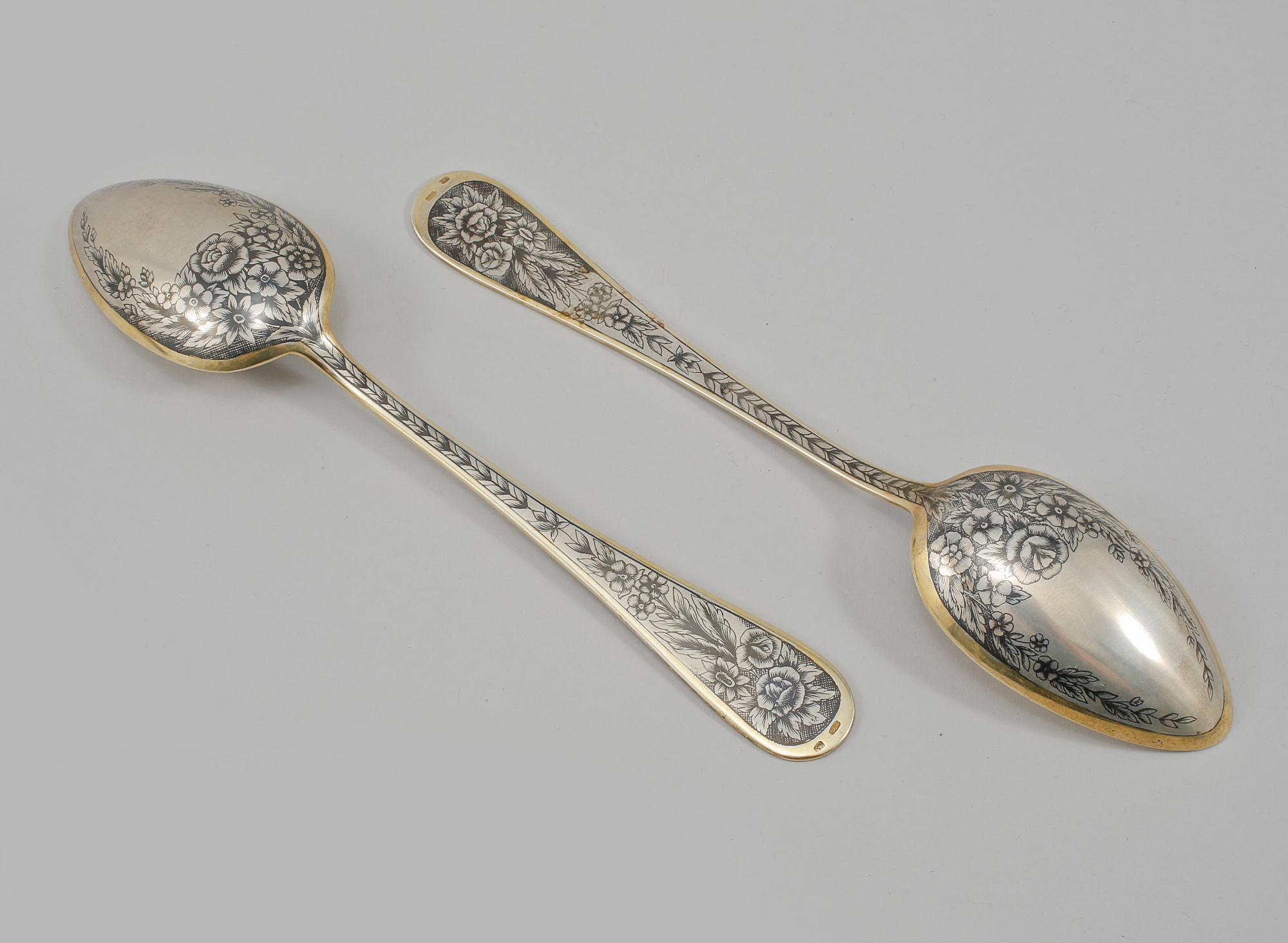 SKEDAR, 6 st, silver, Moskva, Sovjetunionen, omrking 1900-talets mitt, vikt 505 gram.