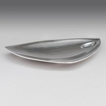 Tapio Wirkkala, Plate 'TW 100' in silver (916), marked TW, Kultakeskus oy, Hämeenlinna 1962.
