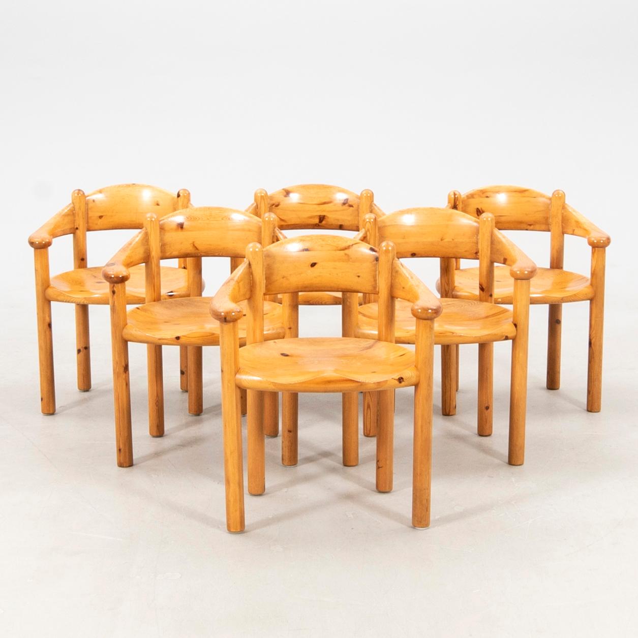 Rainer Daumiller, armchairs, 6 pcs, Denmark 1960s/70s.