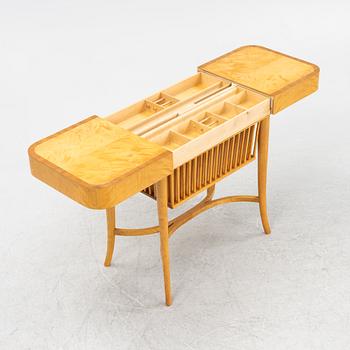 A Swedish Modern birch sewing table, Svenska Möbelfabrikerna, Bodafors, 1940's.