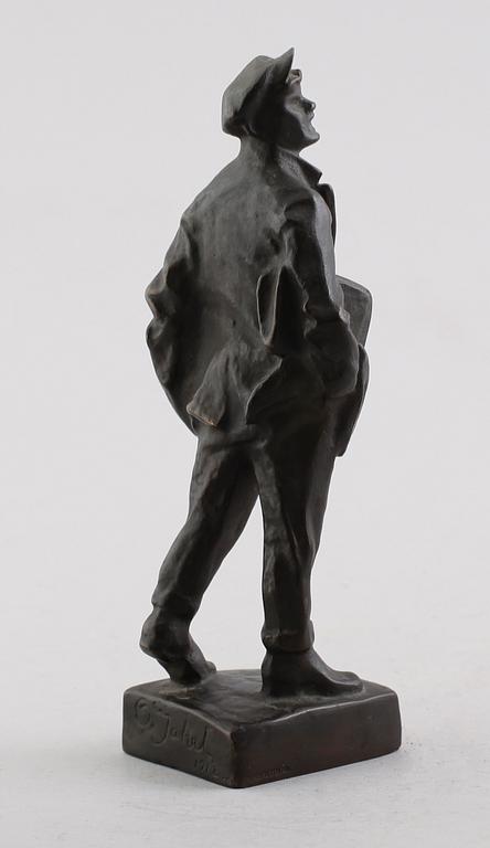 OTTO JAHRL, brons, signerad och daterad 1912, gjutare Otto Meyer Eftr.