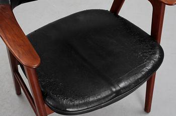 KARMSTOLAR, ett par, design Erik Kirkegaard, Illums Bolighus, Höng Stolefabrik, Danmark.