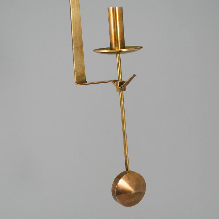 PIERRE FORSSELL, Four brass wall lights, Skultuna.