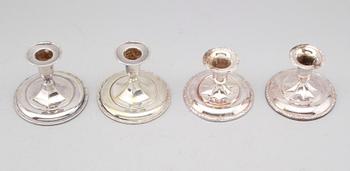 LJUSSTAKAR, 2 par, silver, 1900-talets första hälft.